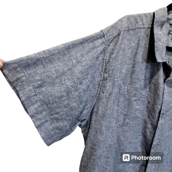 2XL Hemp Cotton Blend Men's Dress Button Up Dress Shirt Office Career - Picture 4 of 7